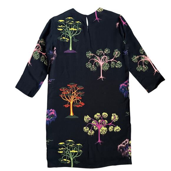 Stella McCarrney Multicolor Psychedelic Trees Shift Dress Size Medium (EU 40) - Picture 5 of 11